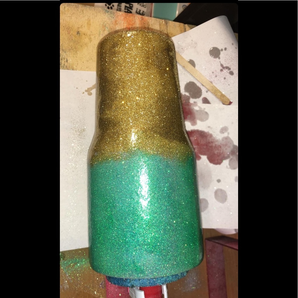 Tiffany blue/gold 30 Oz custom with monogram